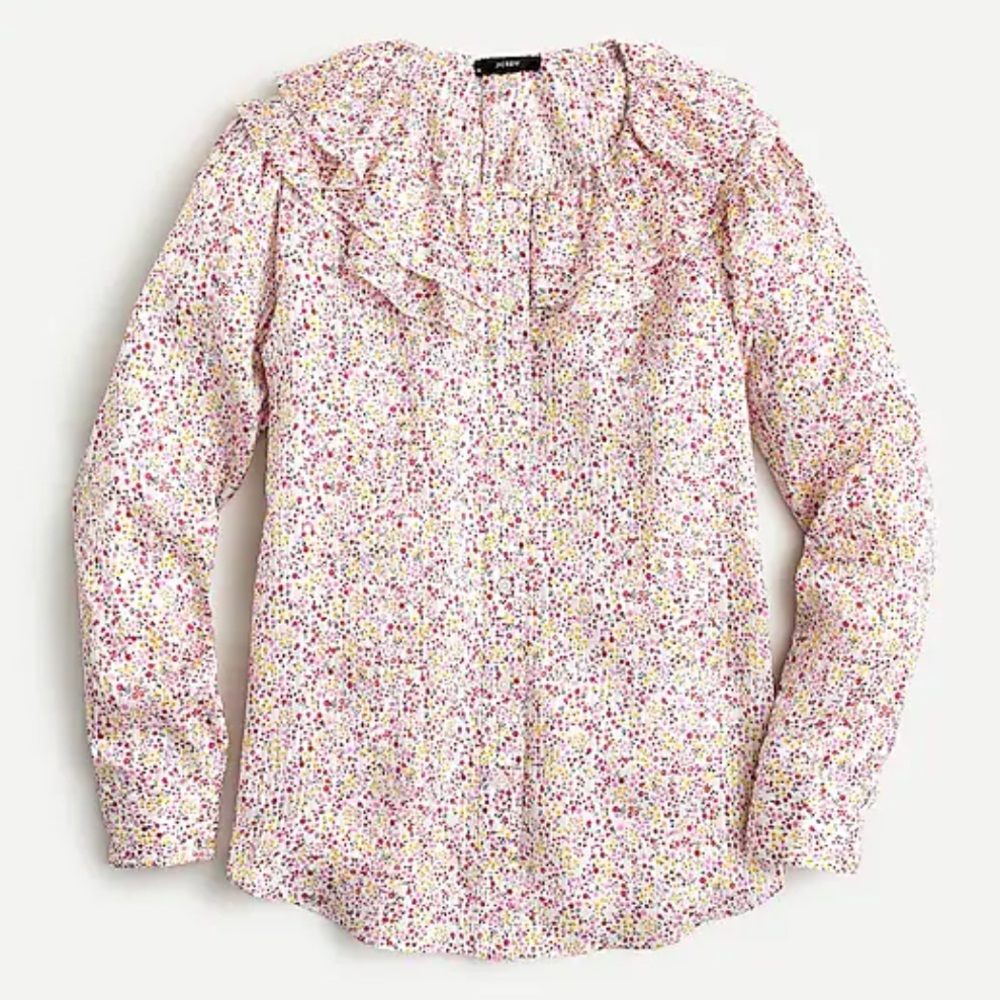 J.Crew Ruffle Top in Field Day Print
